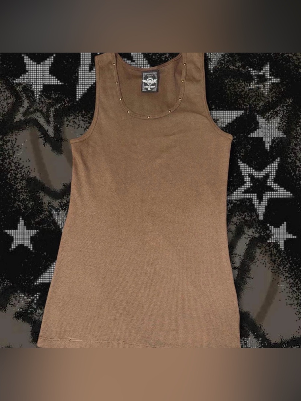 Vintage Y2K Sledge USA Studded Ribbed Tank Top